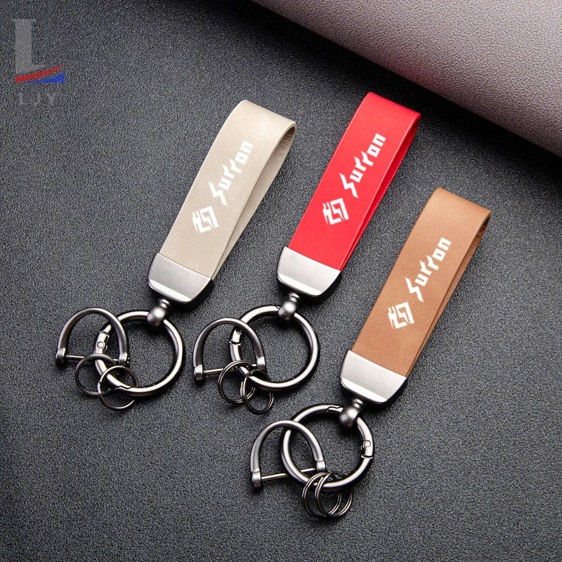Fantastic Skin feel leather metal keychain For SURRON 48T 52T 54T 58T 64T Motorcycle accessories