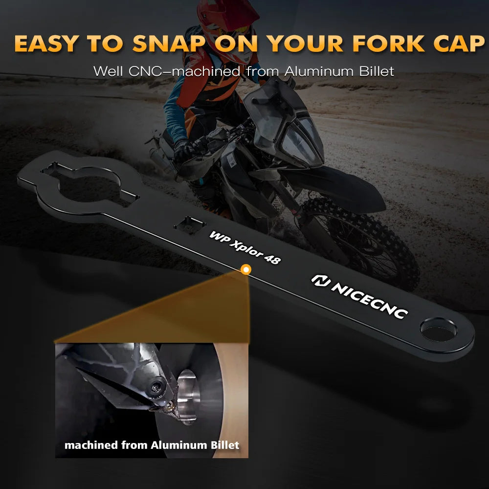 Fork Cap Wrench Adjuster For GASGAS EC300 EX300 EC EX 300 2021-2022 KTM EXC-F 350 HUSQVARNA TE 300 TE 300i Remove Repair Tool RISE DEFENSE SYSTEMS.AI PRODUCTS