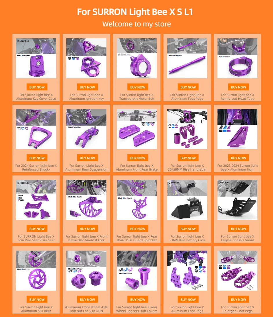 For Surron Light Bee X Front Rear Brake Levers & Brake Reservoir Covers For SUR-RON Light Bee S Light Bee L1E Segway X160 X260 RISE DEFENSE SYSTEMS.AI PRODUCTS