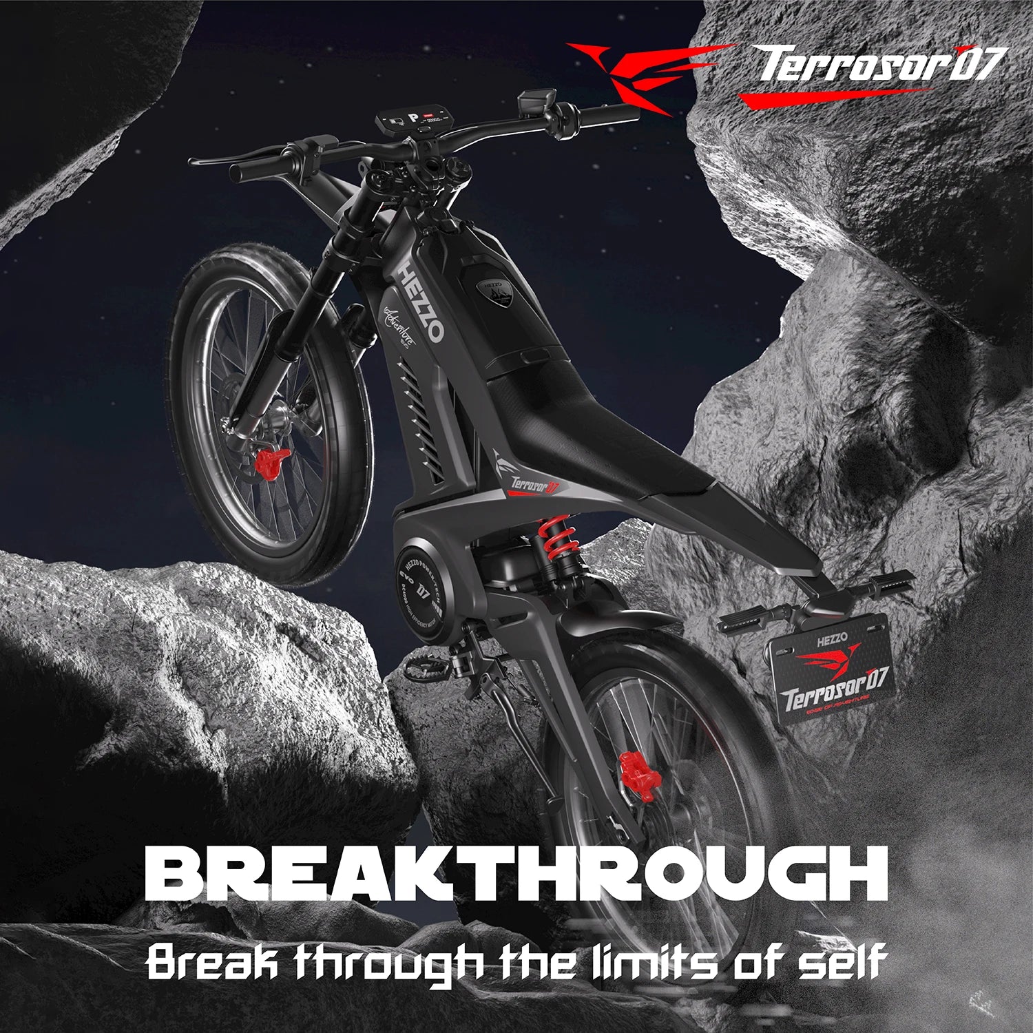 HEZZO-Electric Dirt Bike, Off-Road Ebike, Top Speed 100 km/h, 389NM, 120km Long Range, 72V, 35Ah, 8000W RISE DEFENSE SYSTEMS.AI PRODUCTS