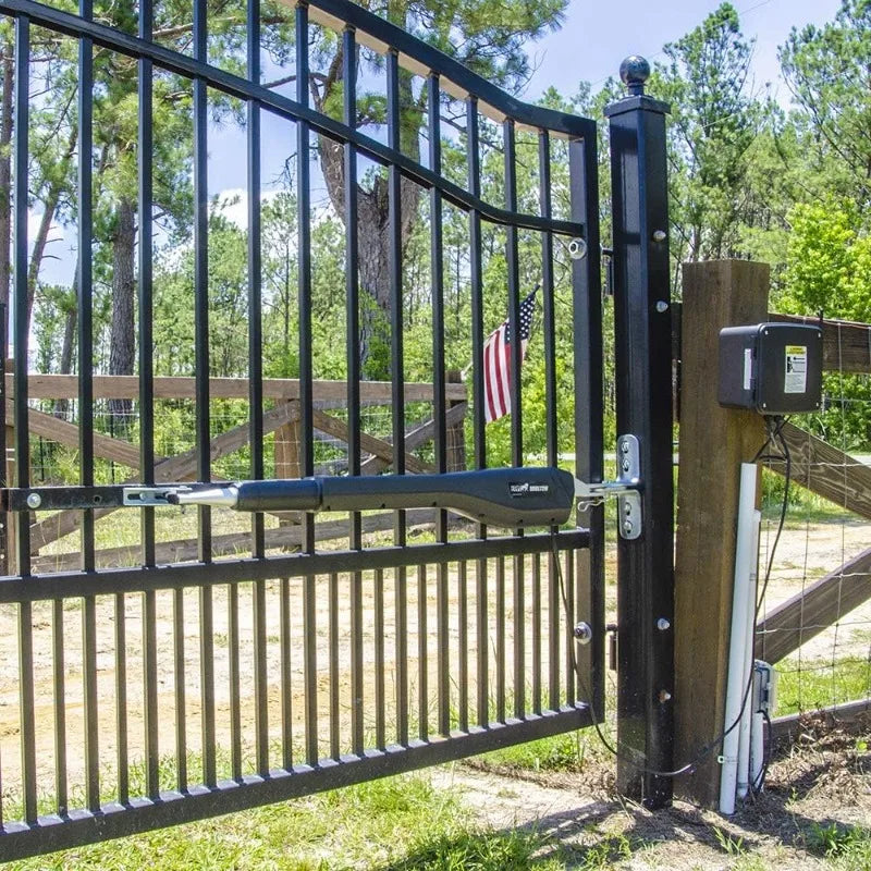 Heavy Duty Automatic Smart and Solar Ready, Single Gate Opener, Black RISE DEFENSE SYSTEMS.AI PRODUCTS
