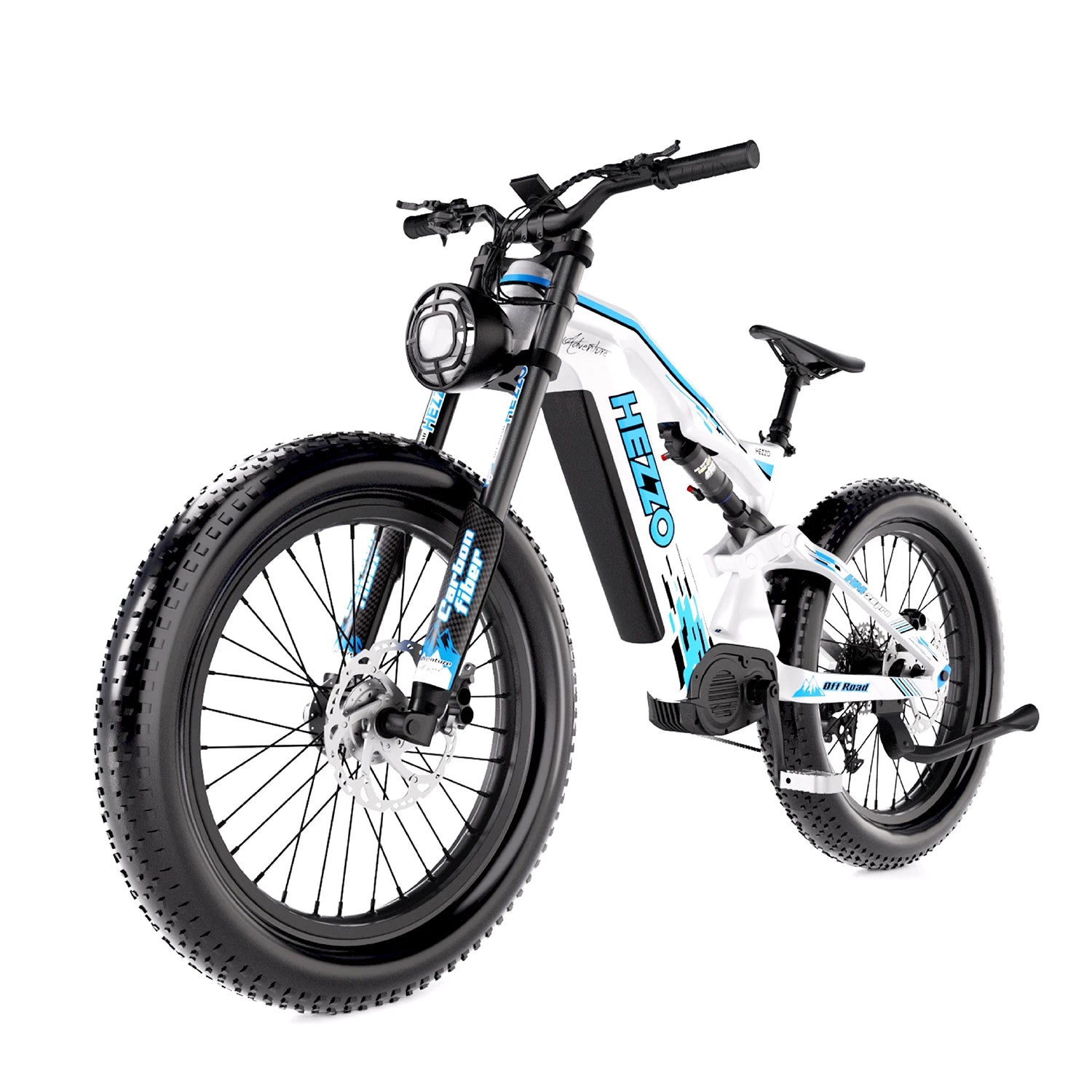 HEZZO Electric Bike K9 Carbon Fiber Ebike 52V 1000W Bafang M620 Middrive Electric Bicycle 21Ah LG 50Kmp 26X4.5