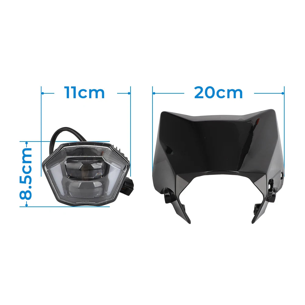 OEM Original Headlight For Surron Ultra Bee Electric Cross-country Bike Front Lamp Light Cover FUll Black UB Headlamp Cover RISE DEFENSE SYSTEMS.AI PRODUCTS