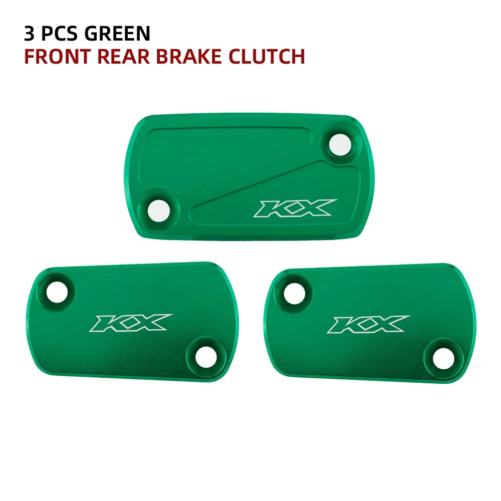 Front Brake Clutch Reservoir Covers For KAWASAKI KX450 2019-2023 KX250 2021 Motorcycle Rear Brake Fluid Cylinder Cap KX 250 450 RISE DEFENSE SYSTEMS.AI PRODUCTS