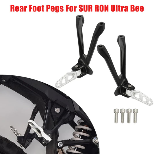 Modified Off-Road Ultra Bee Original Rear Foot Pegs For SURRON SUR RON Ultra Bee Electronic Dirt Bike Foot Pedal Bracket Support RISE DEFENSE SYSTEMS.AI PRODUCTS