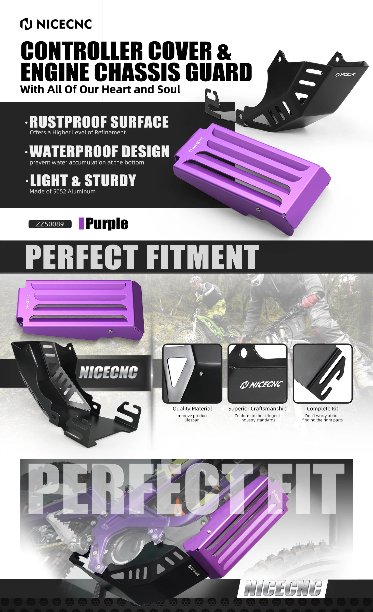 For Surron light bee X S L1E 2024 Electric Bike Sur ron Parts Segway X160 X260 Aluminum Controller Cover & Engine Chassis Guard RISE DEFENSE SYSTEMS.AI PRODUCTS