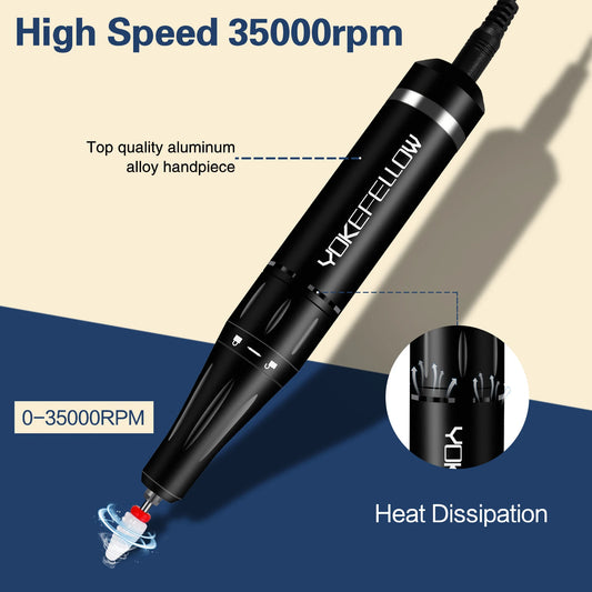 35000RPM Nail Drill Machine With HD LCD Display Rechargeable Nail Master For Manicure Portable Nail Drill Milling Machine RISE DEFENSE SYSTEMS.AI PRODUCTS