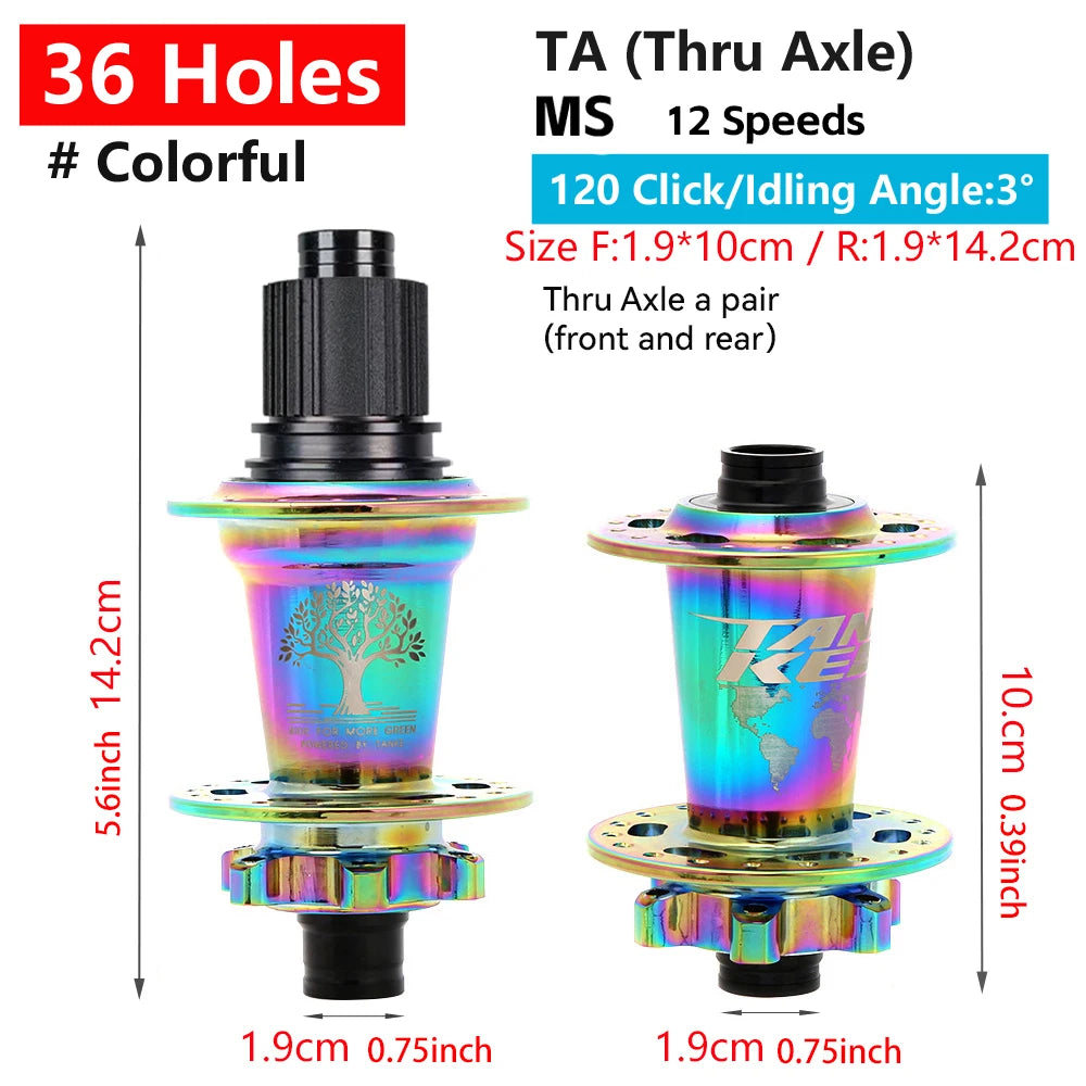 TANKE 120 Click Hub 6 Bearing MTB Mountain Bike Hub Front Rear Thru HG 28 32 36 Holes Disc Brake Bicycle Hubs 8 9 10 11 12 Speed RISE DEFENSE SYSTEMS.AI PRODUCTS