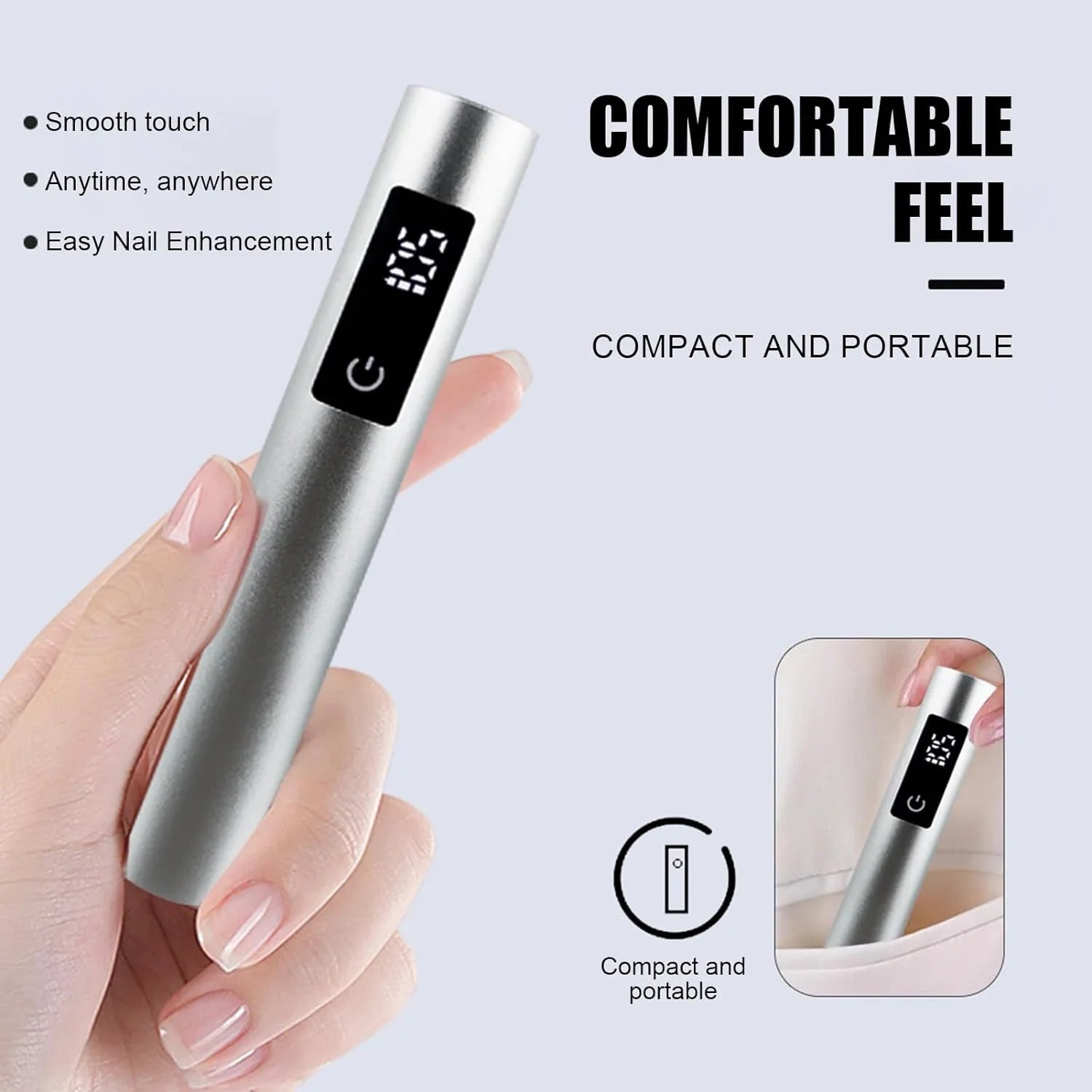 Smart LED Manicure Lamp for Gel Nails Portable Mini Nail Curing Lamp Salon Home DIY Quick Curing Manicure Tool RISE DEFENSE SYSTEMS.AI PRODUCTS