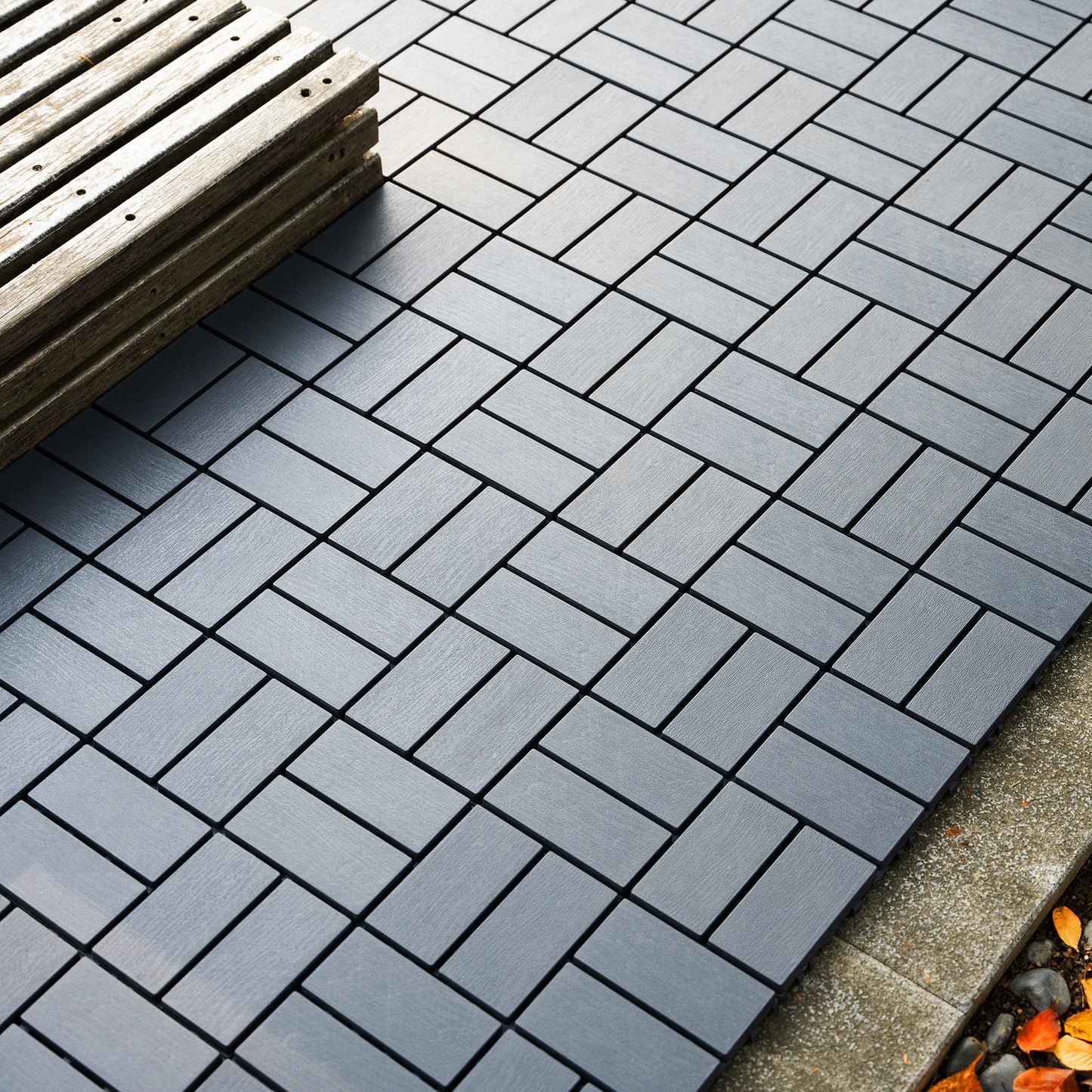 44 Pack Interlocking Patio Deck Tiles-12x12 Inch, Easy Install for Poolside, Balcony, Backyard - Durable Polypropyl RISE DEFENSE SYSTEMS.AI PRODUCTS