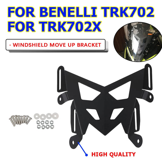 Motorcycle Windshield Lift Bracket Move up Lifting Windshield Adjuster For Benelli TRK702 TRK702X TRK 702X TRK 702 X 2023 2024 RISE DEFENSE SYSTEMS.AI PRODUCTS