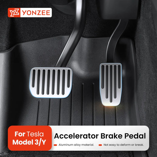 For Tesla Model 3 Model Y 2017 to 2023 Foot Pedal Fuel Brake Pedal Rest Pedal Pads For Tesla Car Accessories RISE DEFENSE SYSTEMS.AI PRODUCTS