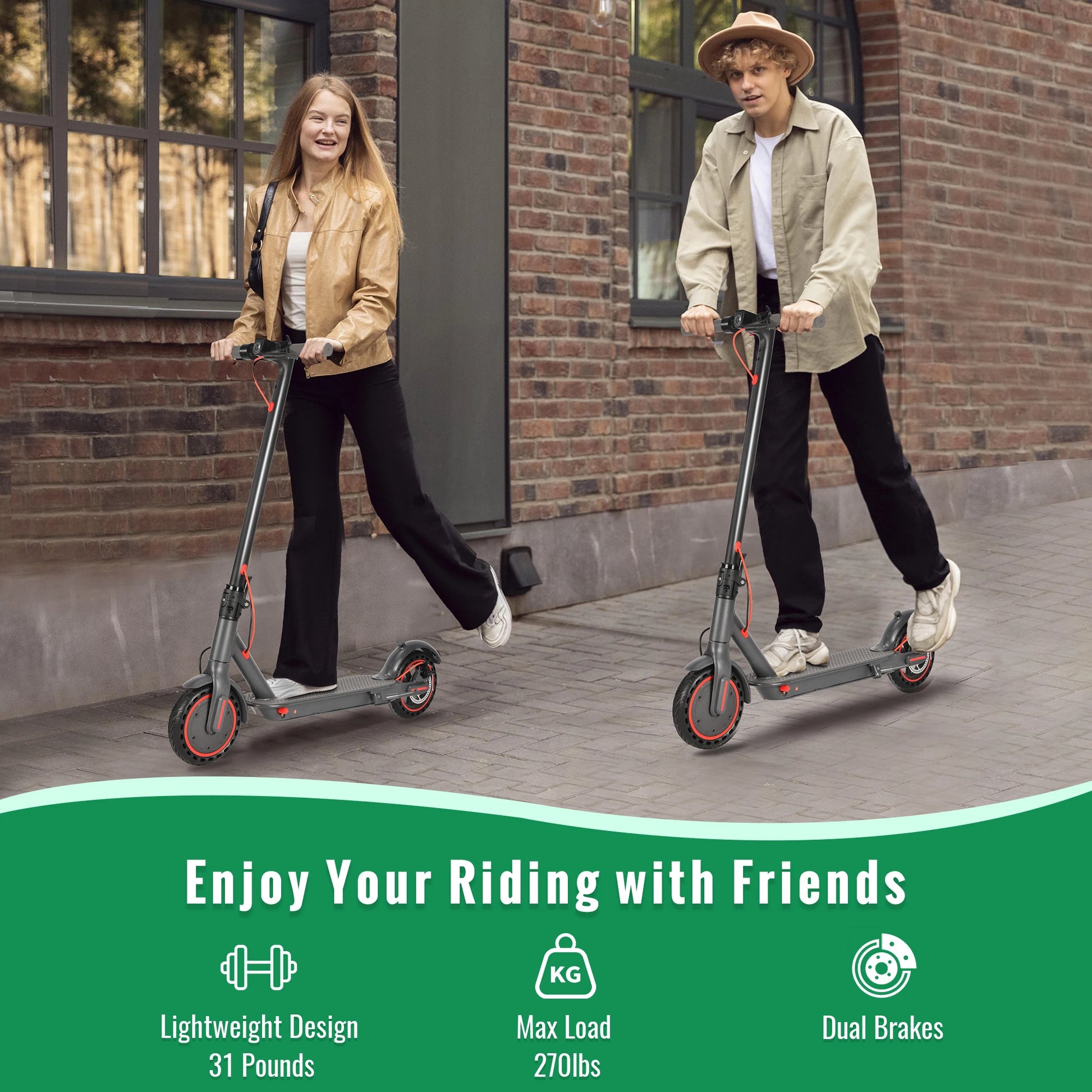 350W Foldable Electric Scooter for Adults Teens,Explosion-proof Tires,Dual Brake System Lightweight High Quality Kick E-scooter RISE DEFENSE SYSTEMS.AI PRODUCTS
