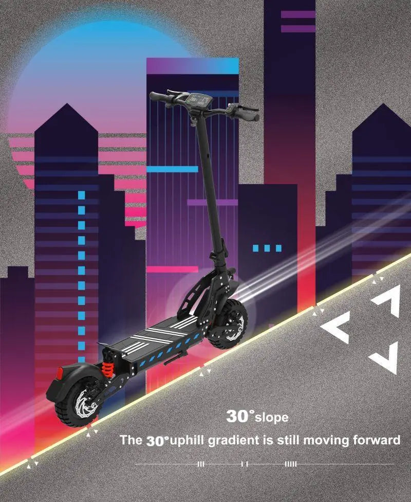 2000W Powerful Off Road Dual Motor Electric Scooter Adult 48V 15.6Ah E Scooter 50KMH 31mph Long Range Cheap Electric Scooter RISE DEFENSE SYSTEMS.AI PRODUCTS