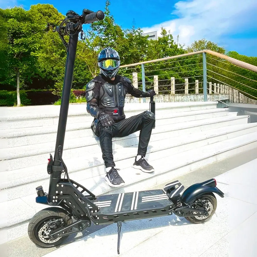 2000W Powerful Off Road Dual Motor Electric Scooter Adult 48V 15.6Ah E Scooter 50KMH 31mph Long Range Cheap Electric Scooter RISE DEFENSE SYSTEMS.AI PRODUCTS