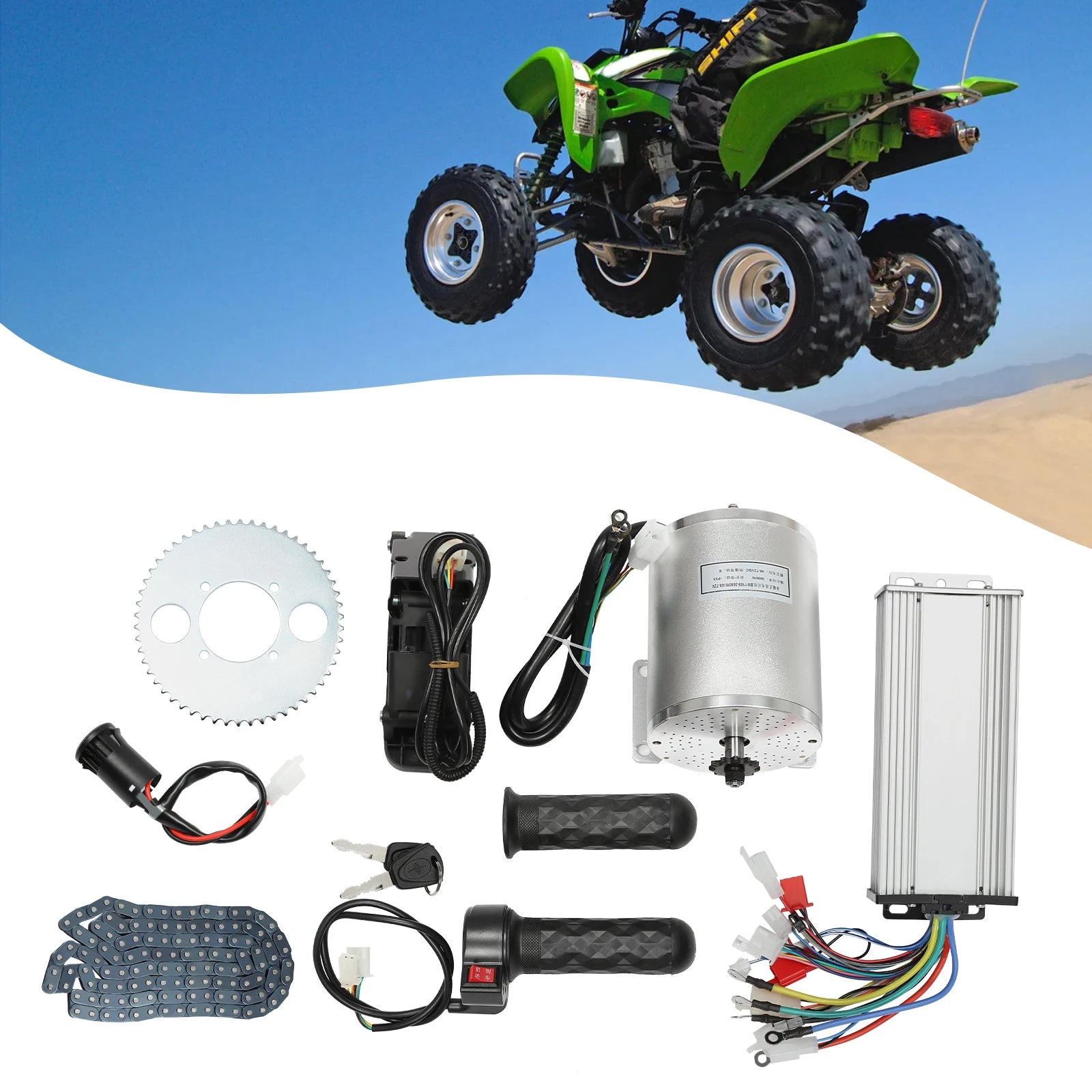 48-72V 3KW Brushless Motor Kit Electric Bicycle Motor for Scooter Go-Karts RISE DEFENSE SYSTEMS.AI PRODUCTS