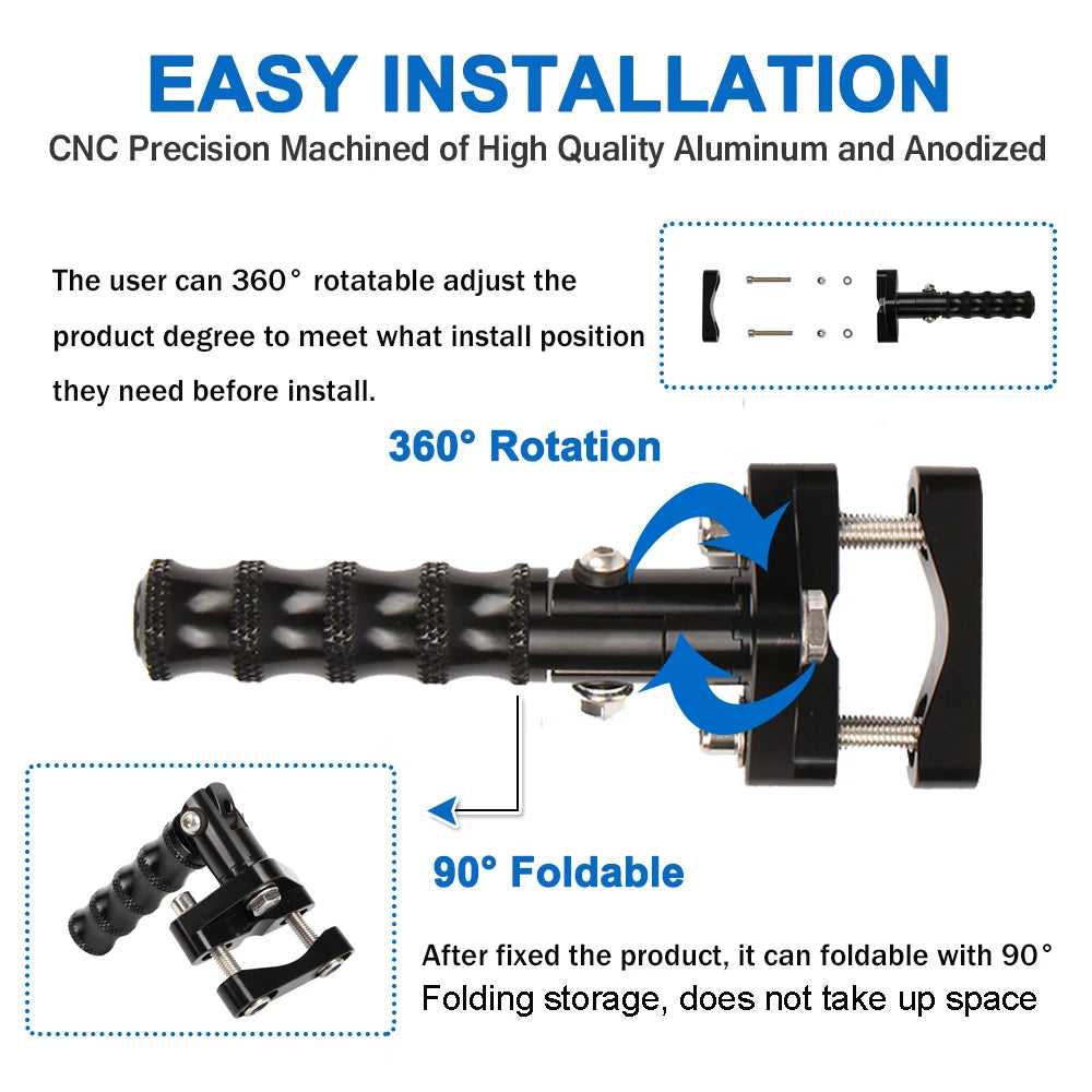 Motorcycle Footrests For BMW R1250GS R1200GS LC f900xr F750GS F850GS 2013-2023 Highway Front Foot Pegs Rotatable Folding Clamps RISE DEFENSE SYSTEMS.AI PRODUCTS