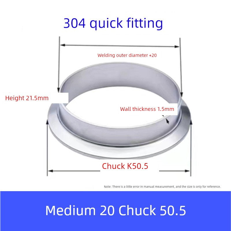 304 Stainless Steel Sanitary Quick Coupler Chuck Washer Direct Card Sleeve Quick Flange End Welding Quick Card RISE DEFENSE SYSTEMS.AI PRODUCTS