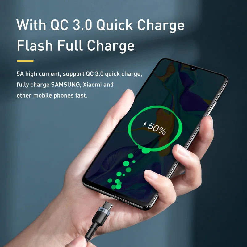 Baseus-USB C to USBC Cable, PD Fast Charging Cable, MacBook, Samsung, Xiaomi Phone, 2M Quick Charge, 3.0 A, Type C, 100W RISE DEFENSE SYSTEMS.AI PRODUCTS