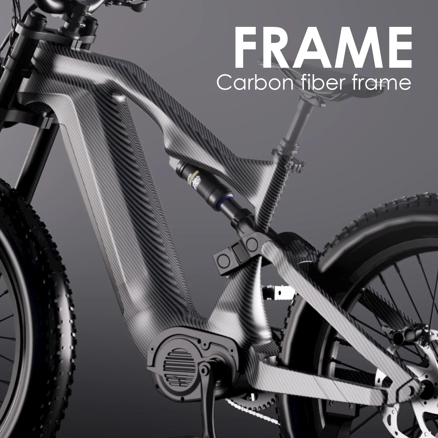 HEZZO Electric Bike K9 Carbon Fiber Ebike 52V 1000W Bafang M620 Middrive Electric Bicycle 21Ah LG 50Kmp 26X4.5