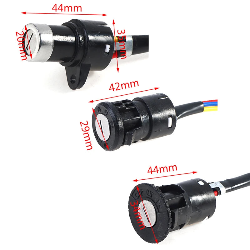 1Pc E-Bike Key Power Lock  Universal Ignition Switch Key Power Lock For Electric Bicycle Electric Scooter RISE DEFENSE SYSTEMS.AI PRODUCTS