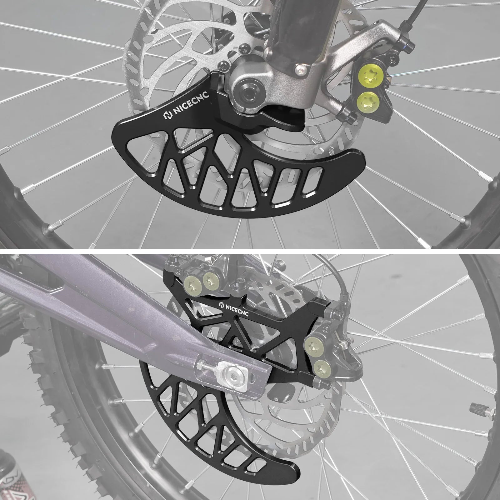 Front Rear Brake Disc Guard & Front Fork Leg Guards For Surron Light Bee X S L1E Sur-ron Segway X160 X260 Electric Dirt Bike RISE DEFENSE SYSTEMS.AI PRODUCTS