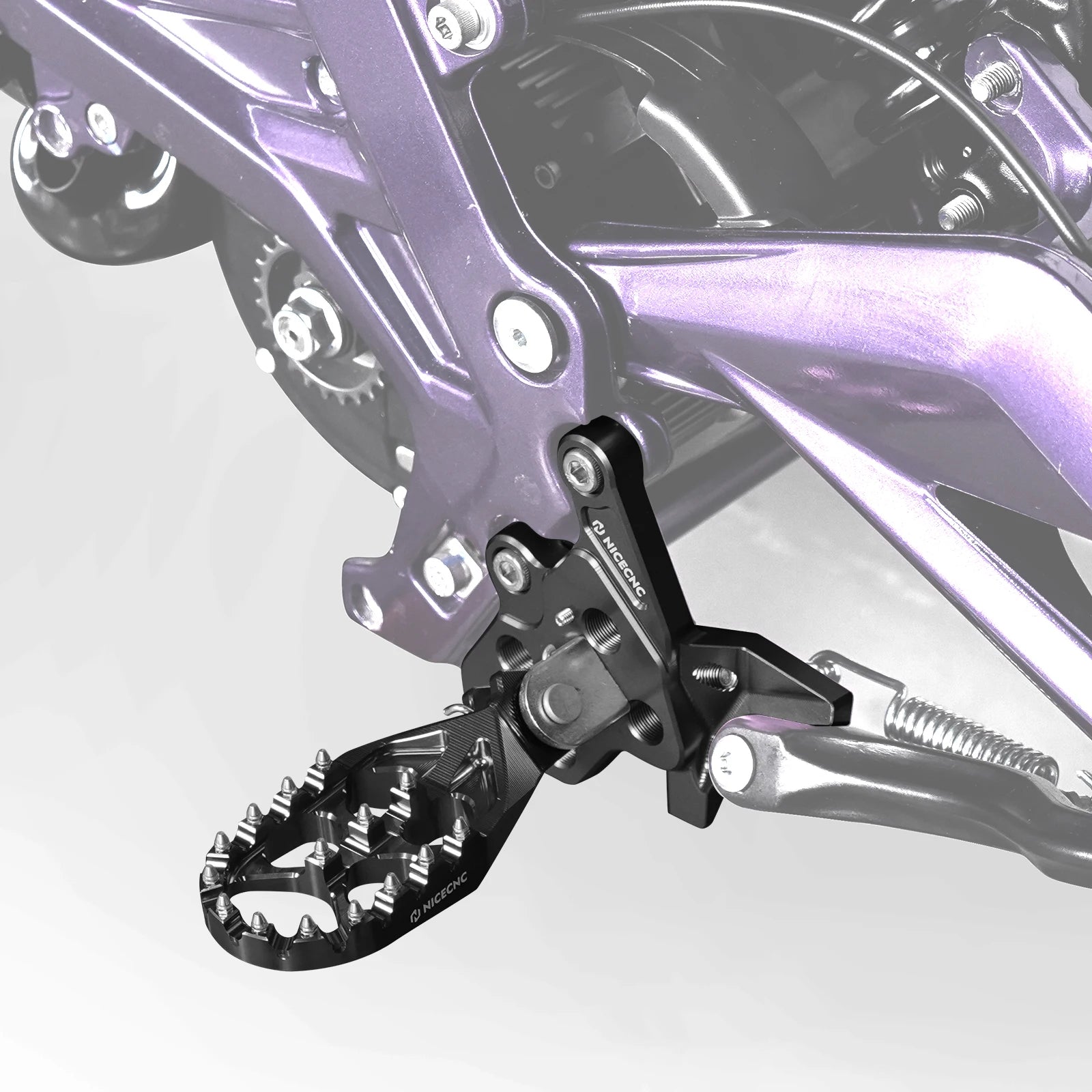 For Surron Light Bee X S L1E LBX Segway X160 X260 NICECNC Electric Dirt Bike Foot Pegs Mount Bracket Footrest Support Brace Kit RISE DEFENSE SYSTEMS.AI PRODUCTS