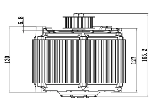 QSMOTOR 165 50H 10KW Mid-drive Motor RISE DEFENSE SYSTEMS.AI PRODUCTS