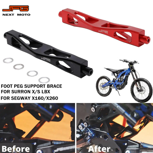 Motorcycle Foot peg Support Brace For Sur-Ron SURRON Lightbee X/S/LBX Segway X160/X260 Enduro Electric Dirtbike Accessories RISE DEFENSE SYSTEMS.AI PRODUCTS