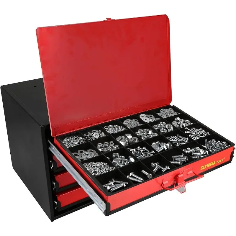 90-806 4-Drawer Hardware Organizer includes 2500-pieces Small Hardware, black/red RISE DEFENSE SYSTEMS.AI PRODUCTS