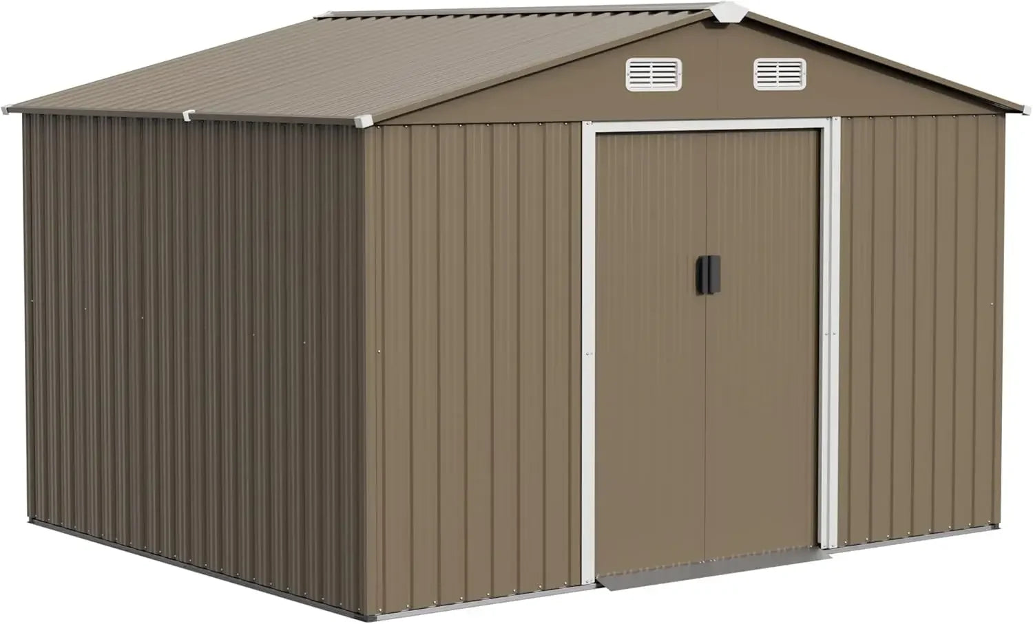Lockable Door Metal Tool Shed with Sliding Door and Air Vents, Storage House for Gardening Tools, Metal Storage Shed for Garden RISE DEFENSE SYSTEMS.AI PRODUCTS