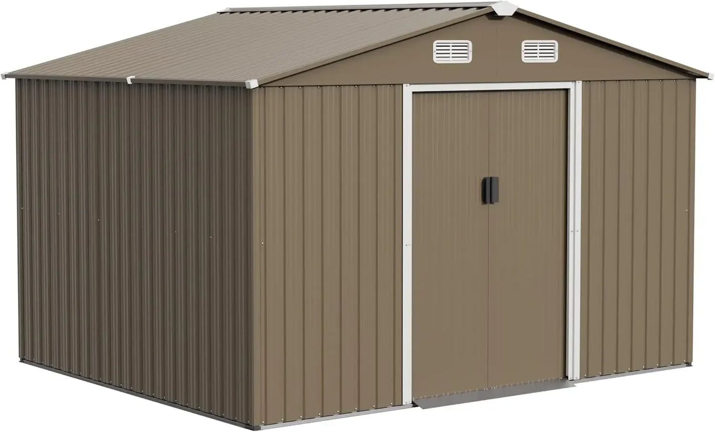 Lockable Door Metal Tool Shed with Sliding Door and Air Vents, Storage House for Gardening Tools, Metal Storage Shed for Garden RISE DEFENSE SYSTEMS.AI PRODUCTS