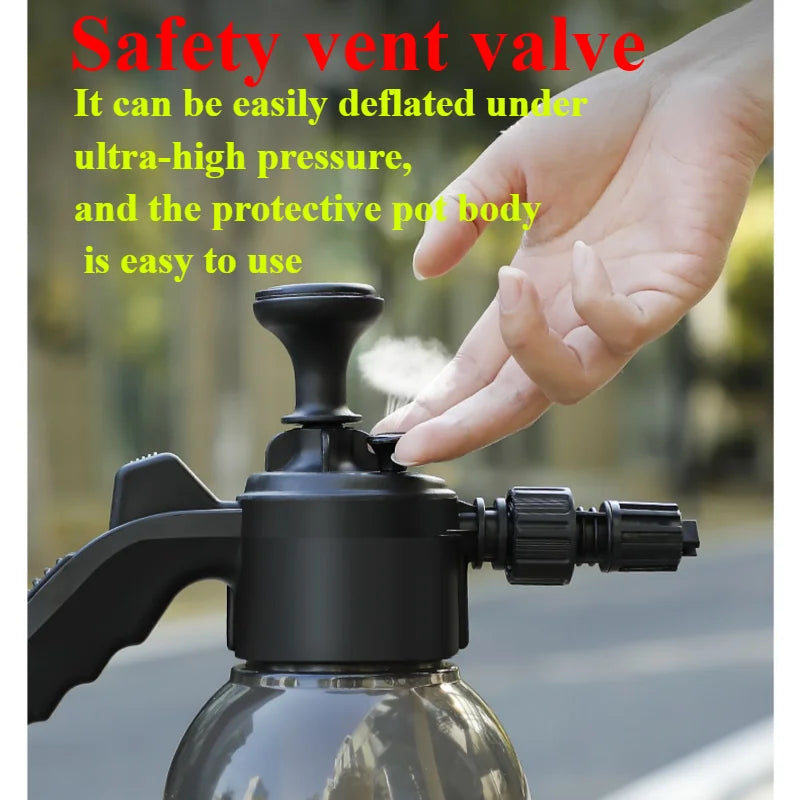 2L  car wash water gun car wash foam spray can pressurized dense foam there are two modes can also water flowers disinfection RISE DEFENSE SYSTEMS.AI PRODUCTS