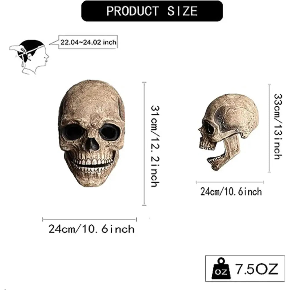 Halloween Skull Masks  LED Eyes Glowing Mouth Movable Horror Skull Head Mask Skull Full Head Bone Cover Haunted House Props RISE DEFENSE SYSTEMS.AI PRODUCTS