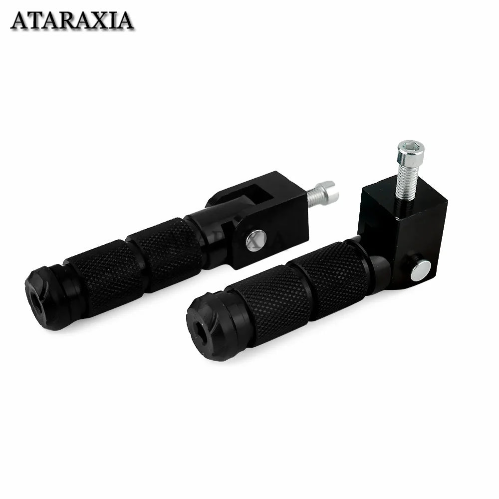 M8 Universal Motorcycle Motor Bike Folding Footrests Footpegs Foot Rests Pegs Rear Pedals Set CNC Aluminum Motorcycle Part RISE DEFENSE SYSTEMS.AI PRODUCTS