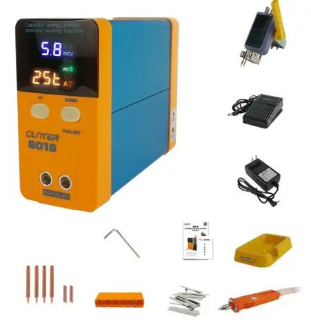801D Spot Welder Machine Pulse Current Spot Welding Machine for Lithium Iron Phosphate Battery 0.3mm Nickel Welding 0.05-0.4mm RISE DEFENSE SYSTEMS.AI PRODUCTS
