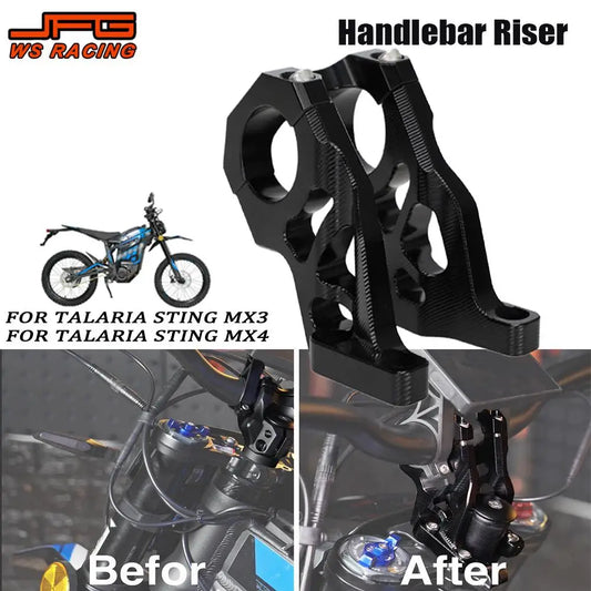 For Talaria Handle Bar Riser Mount CNC Handlebar Bracket Aluminum For Talaria Sting MX3 MX4 Electric Bike Motorcycle Accessories RISE DEFENSE SYSTEMS.AI PRODUCTS