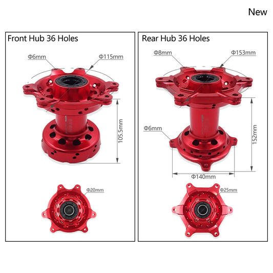 Motorcycle Accessories 32/36 Holes Front Rear Wheel Hub CNC Aluminum Billet For HONDA CRF250R CRF450R CR125 CR250 CRF250X CRF450 RISE DEFENSE SYSTEMS.AI PRODUCTS