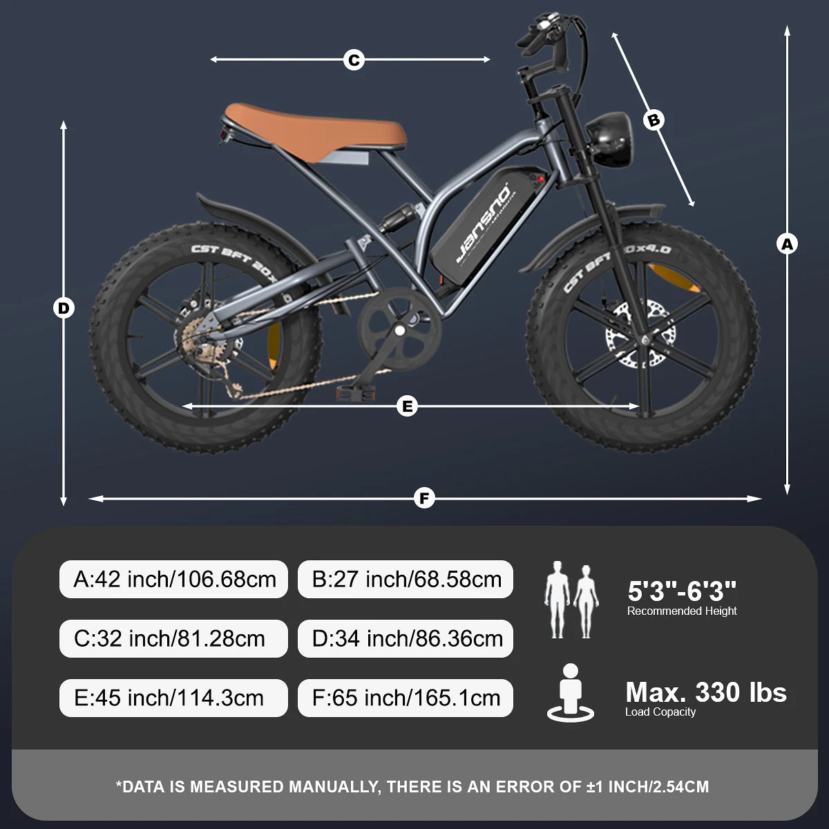 Adults Electric Bike JANSNO X50 750W 48V14AH Removable batteries Fat Tire 20"*4 Off Road Mountain Ebike 25MPH Moped Style Ebike RISE DEFENSE SYSTEMS.AI PRODUCTS