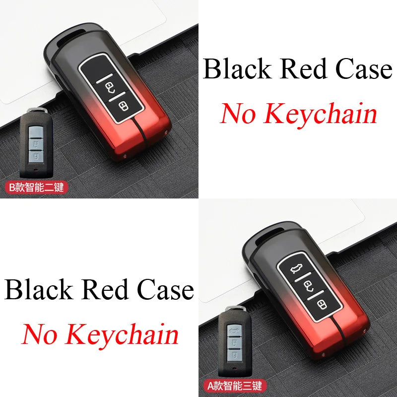 2 3 Button Zinc Alloy + Silicone Car Key Case Cover for Mitsubishi Outlander ASX Fortis Lancer Pajero Sport Eclipse Cross RISE DEFENSE SYSTEMS.AI PRODUCTS