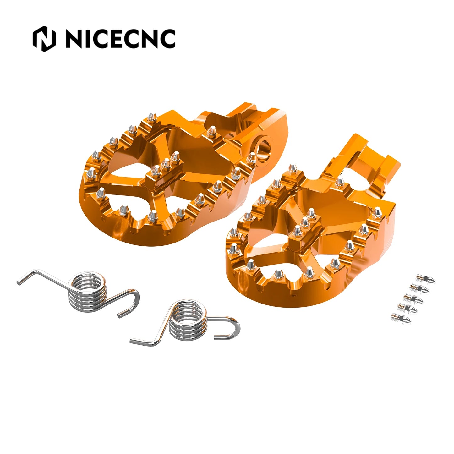 57mm Foot Pegs FootRest Footpegs Rests For KTM EXC 300 EXC-F 350 XCW 500 2017-2023 SX 125 250 SX-F 450 XC 400 500 XC-F 2017-2022 RISE DEFENSE SYSTEMS.AI PRODUCTS