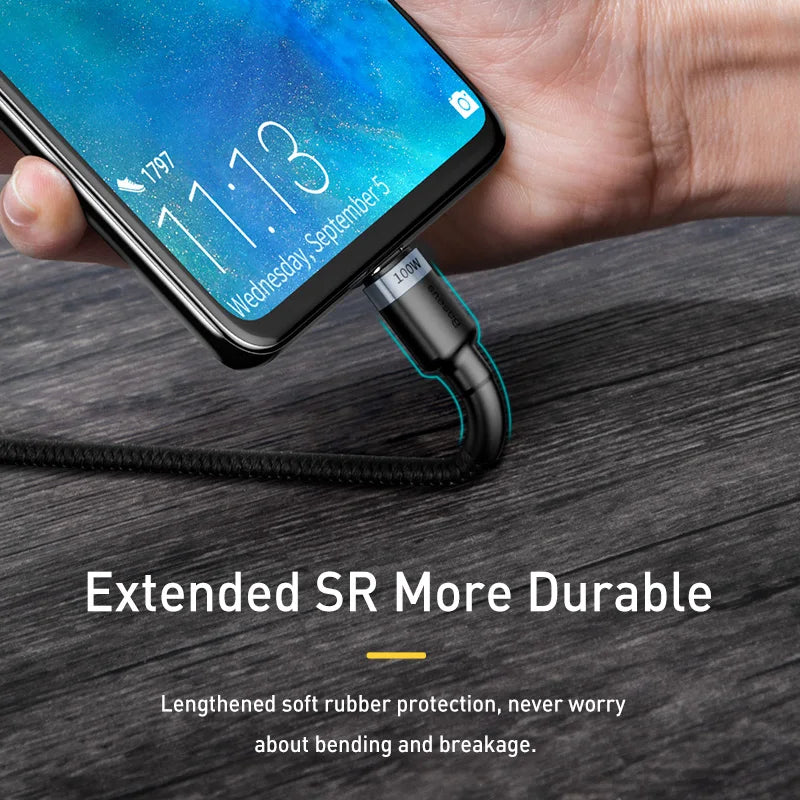 Baseus-USB C to USBC Cable, PD Fast Charging Cable, MacBook, Samsung, Xiaomi Phone, 2M Quick Charge, 3.0 A, Type C, 100W RISE DEFENSE SYSTEMS.AI PRODUCTS