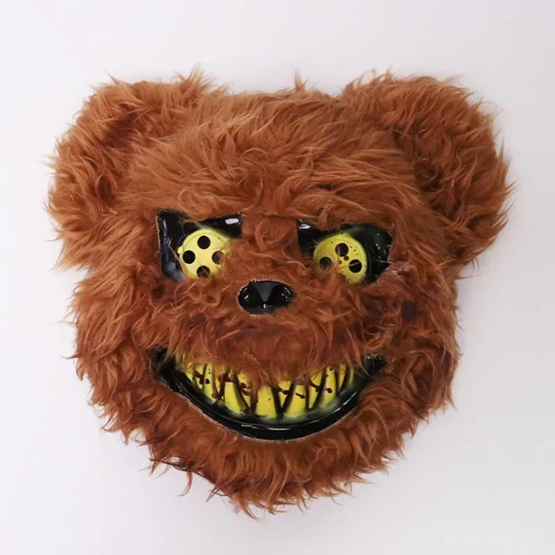 Halloween Led Bloody Plush Bunny Mask Ghost Festival Mask Realistic Bloody Bear Headgear Performance Prop Halloween Horror Mask RISE DEFENSE SYSTEMS.AI PRODUCTS