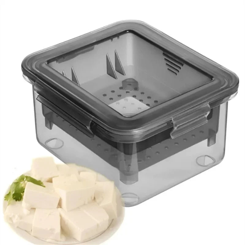 Tofu Press Presser Safe Mould Built-in Water Removal Drainer Gadget Soybean Curd Presser Kitche 3-Layer Tofu Press Making Mold RISE DEFENSE SYSTEMS.AI PRODUCTS