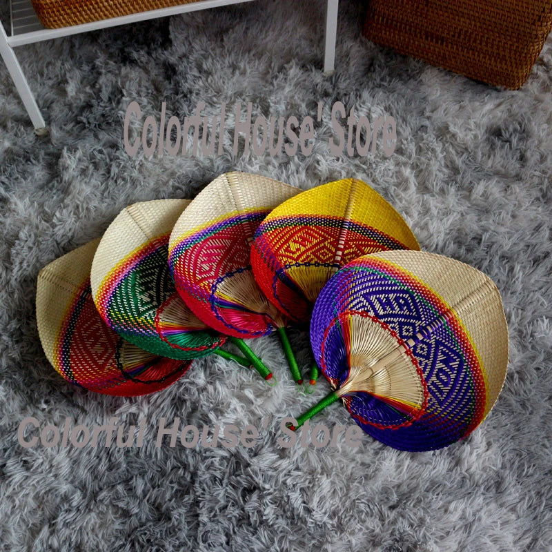 1pc  Woven Bamboo Hand Fans Wedding Favors for Guests Boho Fan Wall Decoration Raffia Folding Hand Fans Abanicos De Mano RISE DEFENSE SYSTEMS.AI PRODUCTS