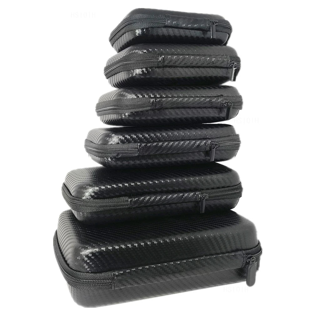 EVA Earphone Bags Boxes Case Portable Storage Bag Car Repair Tool Kit Storage Carbon Fiber Pattern With Zipper Bag RISE DEFENSE SYSTEMS.AI PRODUCTS