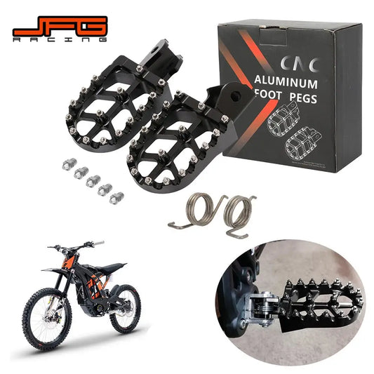 CNC Footpeg Foot Pedal Pegs Rests Footrests For Sur Ron Surron Light Bee Lightbee S X Talaria Sting MX3 MX4 Electric Dirt Bike RISE DEFENSE SYSTEMS.AI PRODUCTS