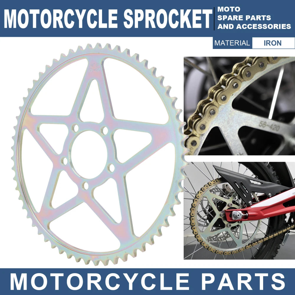 48T 58T Rear Chain Sprocket Original Replacement Parts For Surron SURRON Lightee X/S Off-Road Electric Dirt Bike Motorcycle RISE DEFENSE SYSTEMS.AI PRODUCTS
