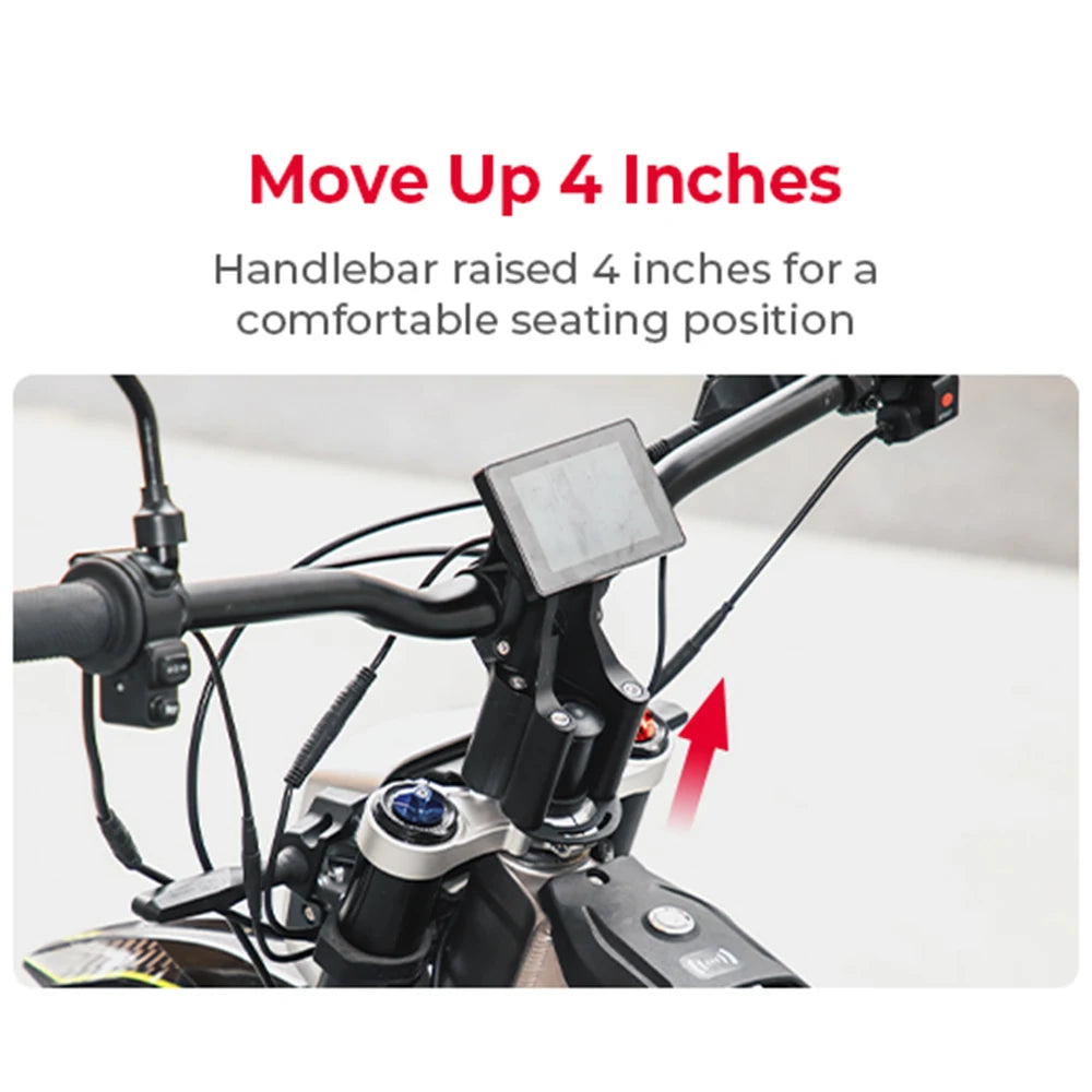 For Talaria XXX Direct Mount Riser Stem Electric Dirt Bike CNC Motorcycle Off-Road For Talaria STING XXX For Sur Ron Light Bee-X RISE DEFENSE SYSTEMS.AI PRODUCTS