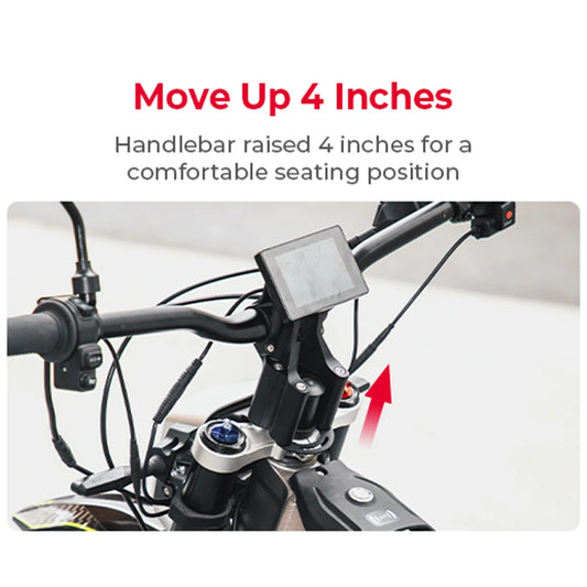 For Talaria XXX Direct Mount Riser Stem Electric Dirt Bike CNC Motorcycle Off-Road For Talaria STING XXX For Sur Ron Light Bee-X RISE DEFENSE SYSTEMS.AI PRODUCTS